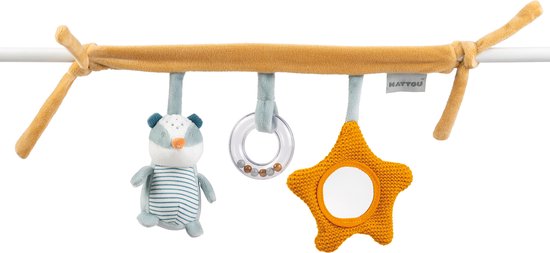 Nattou Felix & Leo - Wagenspanner - 60 cm - Donker warm beige van N/A