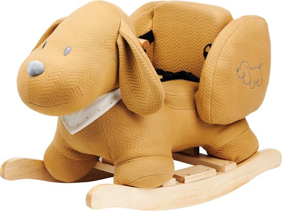 Nattou Hond Charlie - Schommelpaard - Hobbelpaard - Karamel - 60 x 45 cm van Nattou