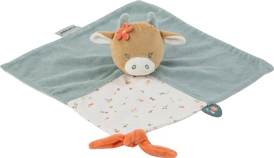 Nattou Koe Mila - Knuffeldoekje Doudou - 30x30 cm - Dusty Blauw van N/A