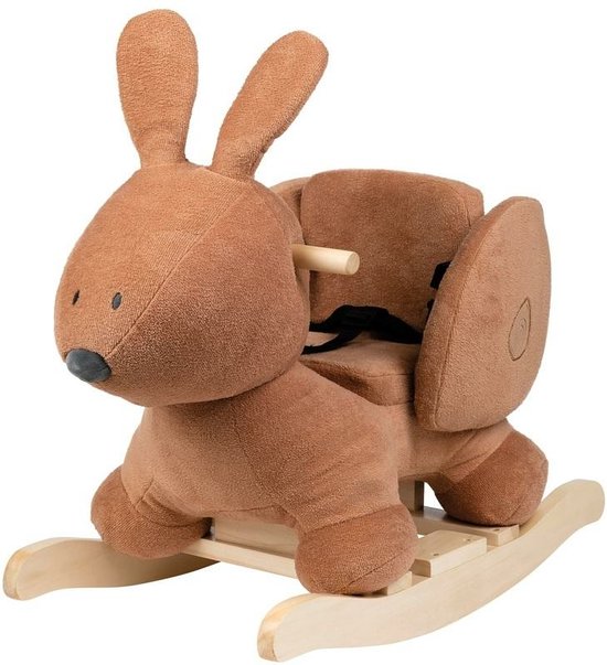 Nattou Konijn Bonnie - Schommelpaard Hobbelpaard - 60x30x45 cm - Oranje van N/A