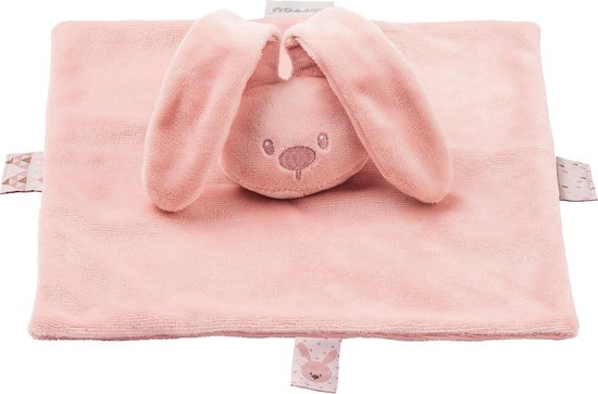 Nattou Konijn Lapidou - Knuffeldoekje - Doudou - 26 x 26 cm - Oudroze van Nattou