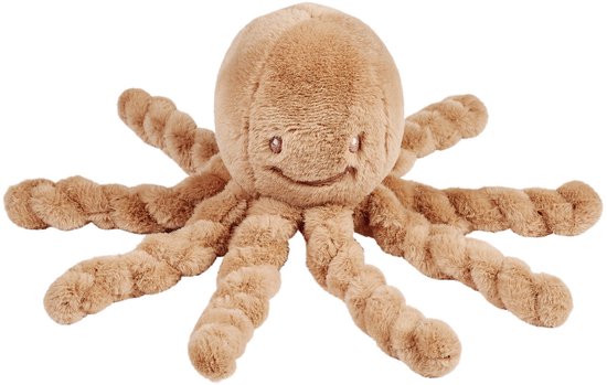 Nattou Lapidou Doudou Knuffel Octopus - 22 cm - Warm beige