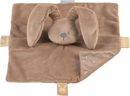 Nattou LAPIDOU Knuffeldoekje Doudou - Konijn - 27 cm - Mokka van N/A