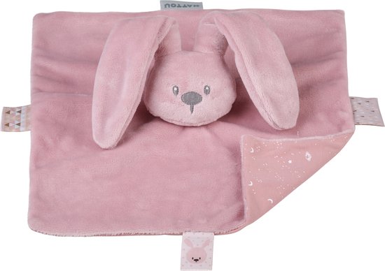 Nattou LAPIDOU Knuffeldoekje Doudou - Konijn - 27 cm - Oudroze van N/A