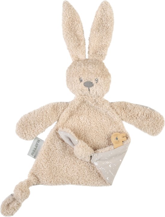 Nattou LAPIDOU Knuffeldoekje Doudou - Konijn - 36 cm - Zand van Nattou