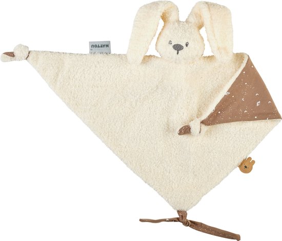 Nattou LAPIDOU Maxi Knuffeldoekje Doudou - Konijn - 65 cm - Teddy Vanille van N/A