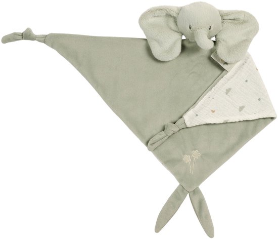 Nattou LouLou Baby Knuffeldoekje - Maxi Doudou Olifant - Baby Cadeau - 60 x 40 cm - Lindegroen
