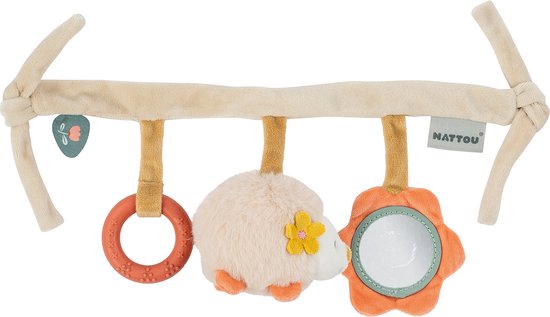 Nattou Mila, Lana en Zoe - Wagenspanner - 60 cm - Zand Beige van N/A