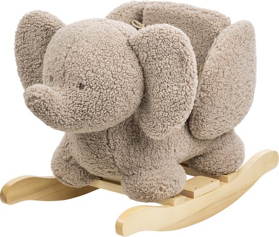 Nattou olifant Teddy - schommelpaard - Hobbelpaard - 59 x 45 cm - Taupe van Nattou