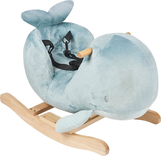 Nattou Schommelpaard Hobbelpaard - Walvis - Romeo, Jules en Sally - 60x30x45 cm - Marmergroen van N/A