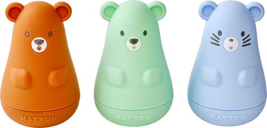 Nattou Silicone - badartikelen - 9 cm - Blauw mix van N/A