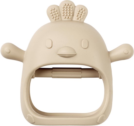 Nattou SILICONE Bijthandschoen - 11,5 cm - Klei