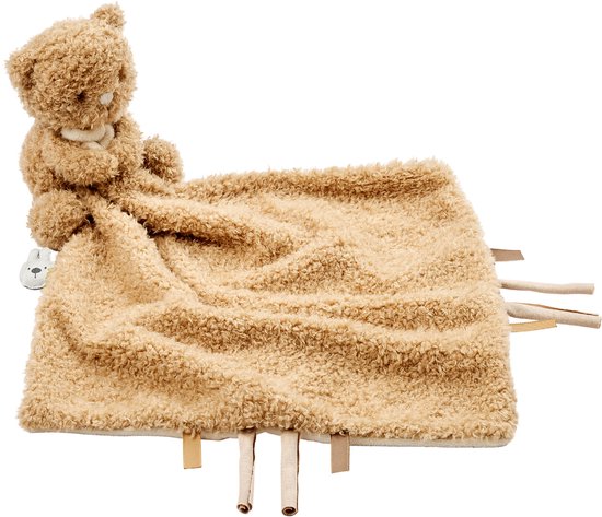 Nattou TEDDY Baby Knuffeldoekje met Knuffel - 27 x 27 cm - Doudou Beer - Baby Cadeau - Beige van Nattou