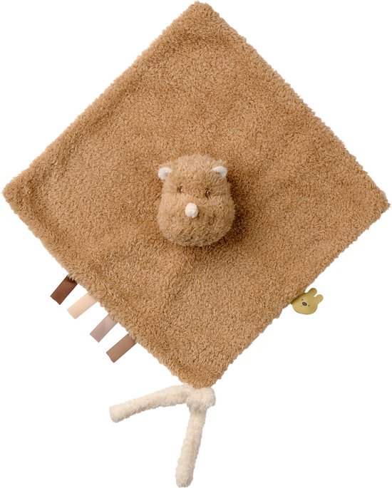Nattou TEDDY Knuffeldoekje - Neushoorn - 39 cm - Karamel van Nattou