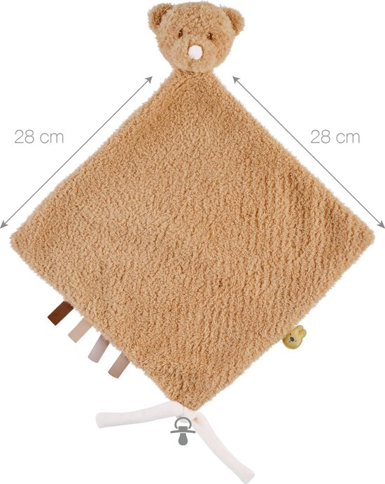 Nattou TEDDY Maxi Knuffeldoekje - Beer - 35 cm - Karamel van Nattou