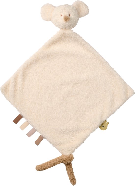 Nattou TEDDY Maxi Knuffeldoekje - Muis - 35 cm - Ecru van Nattou