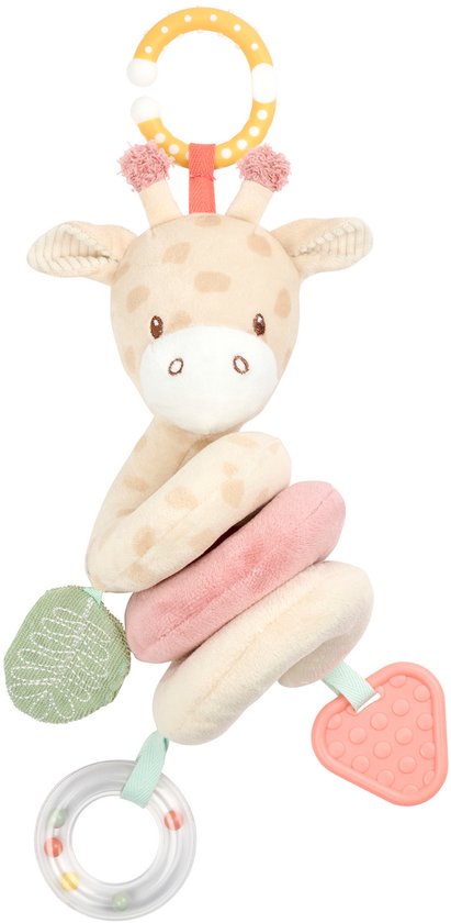 Nattou Verticale Activiteitenspiraal Baby Giraf Gina - Baby Speelgoed - Boxspiraal voor Thuis of Onderweg - 28 cm - Meerkleurig