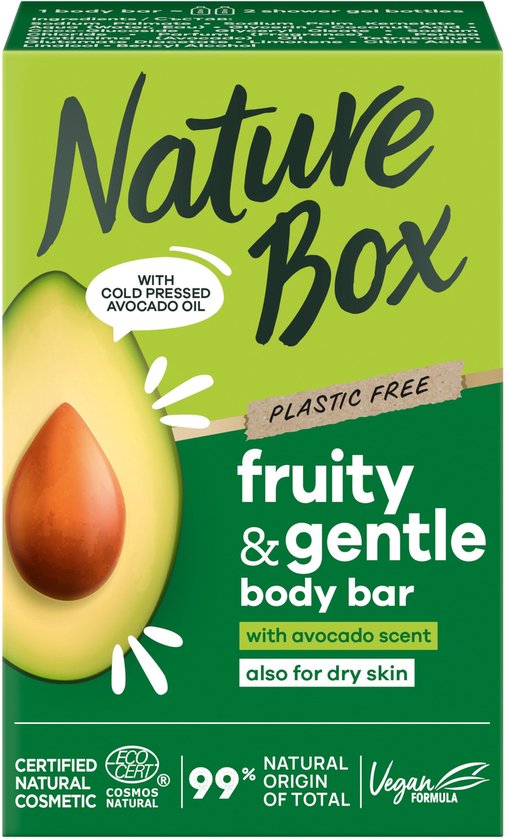 Nature Box - Douchegel - Body Bar - Caring - With Avocado Scent - 100g van Nature Box