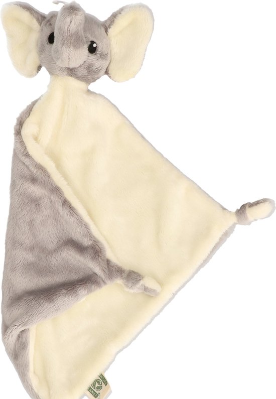Nature Planet olifant tuttel/knuffeldoekje - 40 x 40 cm - Olifanten dieren knuffels - Baby geboorte kraamcadeau van Nature Planet