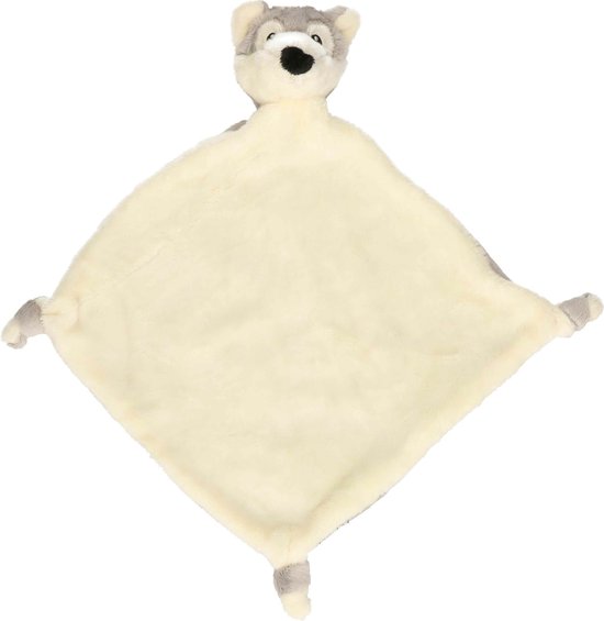 Nature Planet Wolf tuttel/knuffeldoekje - 40 x 40 cm - Wolven dieren knuffels - Baby geboorte kraamcadeau van N/A