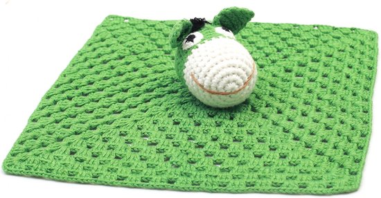 Naturezoo Knuffeldoekje Ezel Gehaakt 10 Cm Groen van N/A
