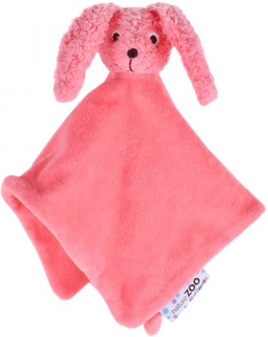 Naturezoo Knuffeldoekje Konijn Biologisch 32 Cm Roze van Naturezoo