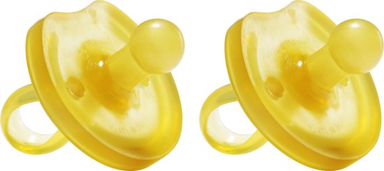 Natursutten rubberen fopspeen - 0-6 maanden - Vlinder Schild - Kers Tuit - 2 stuks van N/A