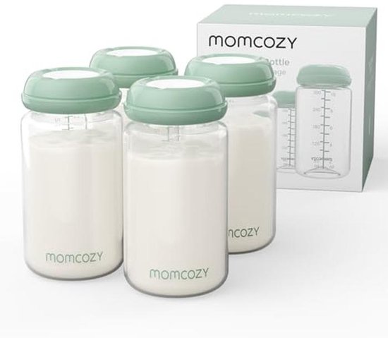 Natuurlijke Borstvoeding Fles 300ml - BPA Vrije Melk Collectie Fles voor Koelkast