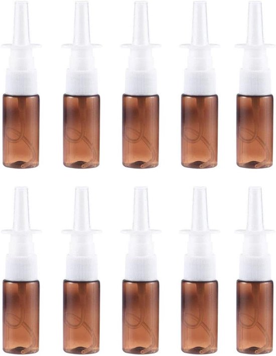 Navulbare Spuitfles - Lege Flesjes voor Neusspray, Make-up, Water - 10 Stuks - Kunststof - 15 ml - Parfum - Etherische Oliën - Reisformaat