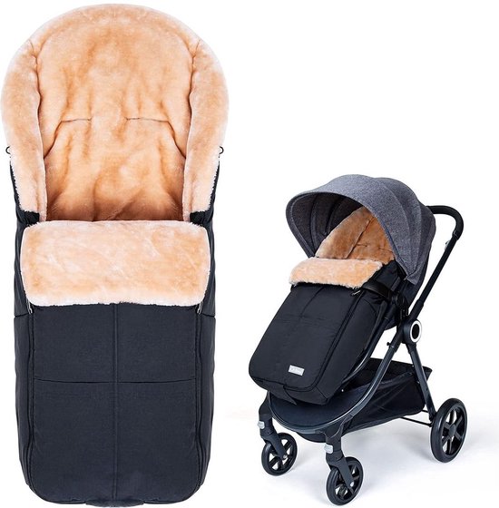 NBAP® Voetenzak Buggy - Kinderwagen Wiegdeken - Universeel - Zwart van Merkloos
