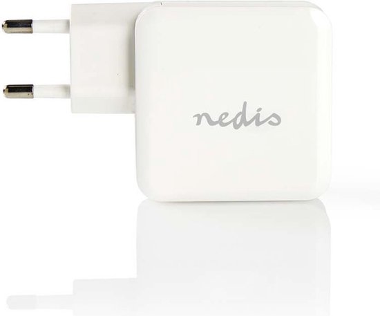 Nedis thuislader met 1 USB-C en 1 USB-A poort - Smart IC - 4,8A / wit van Nedis