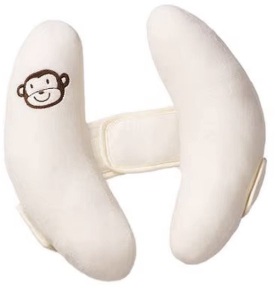 Nekkussen Kind - Baby - Wit - Verstelbaar - Nekkussen Autostoel - Hoofdkussen - Hoofdsteun - Hoofdbeschermingskussen van Merkloos