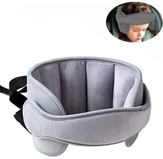 Neksteun voor Kinderen - Nekkussen Autostoel - Neksteun - Hoofdband Grijs - Hoofdsteun Voor In De Auto - Hoofdsteun Kussen - Hoofdsteun voor kinderzitje - Hoofdsteun voor Autostoel - Universele Instelbare Reis Hoofdsteun - Veiligheid en Bescherming