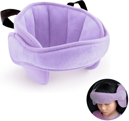 Neksteun voor Kinderen - Nekkussen Autostoel - Neksteun - Hoofdband Paars - Hoofdsteun Voor In De Auto - Hoofdsteun Kussen - Hoofdsteun voor kinderzitje - Hoofdsteun voor Autostoel - Universele Instelbare Reis Hoofdsteun - Veiligheid en Bescherming van Merkloos