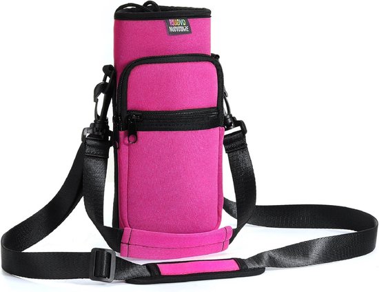Neopreen Flessentas voor 40 oz Flessen - Draagtas met Schouderriem en Handriem - Perfect voor Reizen, Wandelen en Kamperen