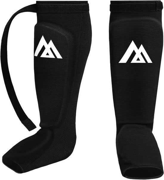 Neopreen Scheenbeschermers voor Kickboksen en Muay Thai, Elastische Ondersteuning voor Benen en Voeten, Bescherming voor MMA en Sporttraining van Merkloos