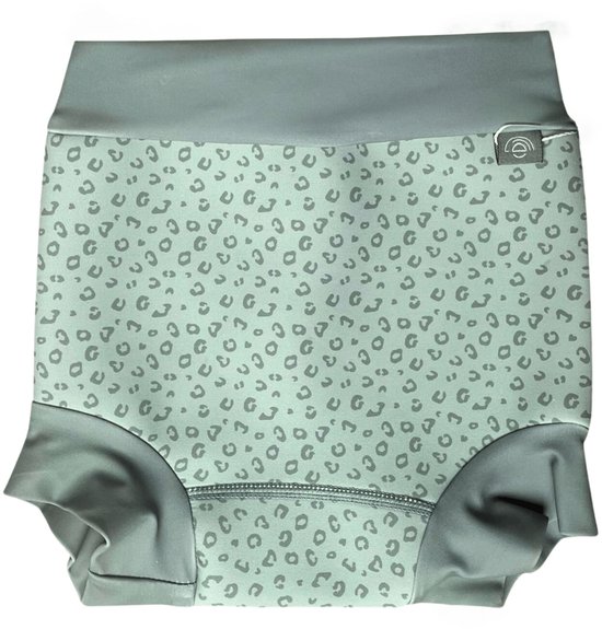 Neoprene Diaper Green Leopard