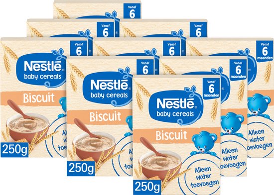 Nestlé Baby Cereals Biscuit - Babyvoeding Babypap Compleet 6+ maanden - 9x250g van NeS