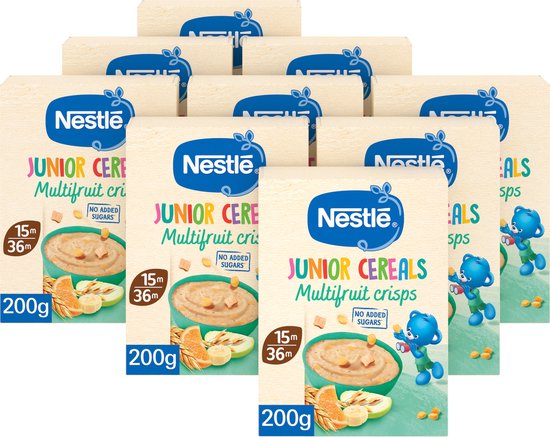 Nestlé Junior Cereals Multifruit 15+ maanden – Peuterpap - 9x200g van NeS