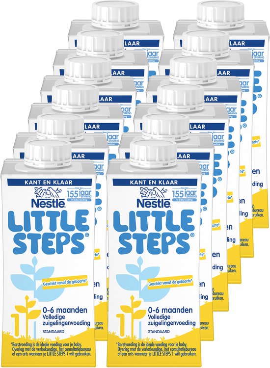 Nestlé Little Steps 1 - 0-6 maanden - Volledige zuigelingenvoeding - Kant en klaar - 12x200ml