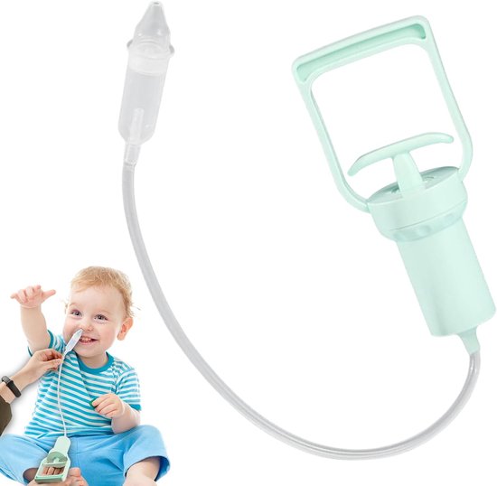 Neusaspirator voor baby's,neusafzuiger voor slijm,reisvriendelijke neusreiniger,neusaspirator voor baby's,handmatige neuszuiger,draagbare handaspirator (1 stuk)