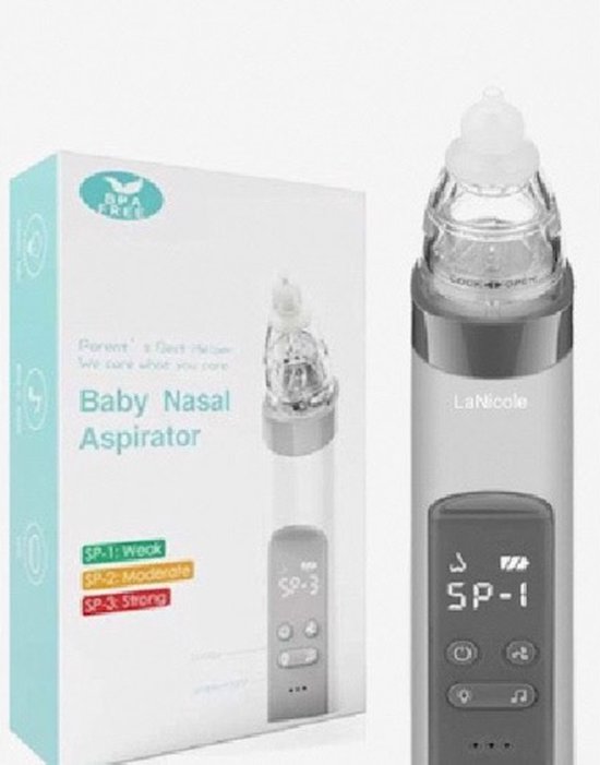 Neusreininger Baby - Elektrische Neuszuiger - Neus Aspirator met USB - Snotverwijderaar - Snoetenpoetser Peuter van Zoppa