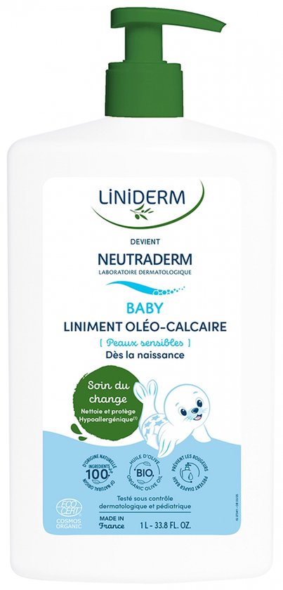 Neutraderm Baby Liniment Oleo-Calcaire Pompfles Bio 1 L van Neutraderm
