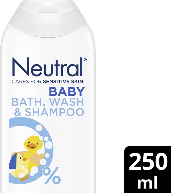 Neutral 0% Bad, Wasgel & Shampoo - Baby - bevat 0% parfum en 0% kleurstof - 3 x 250 ml van Neutral