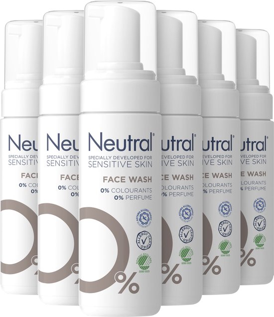 Neutral 0% Lotion - Face Wash - bevat 0% parfum en 0% kleurstof - 6 x 150 ml van Neutral