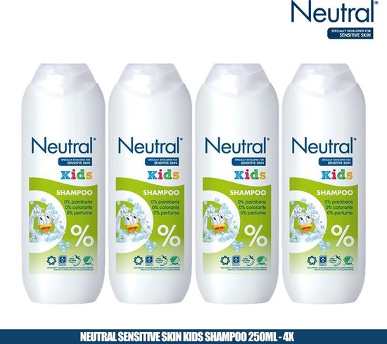 Neutral 0% Sensitive Skin Kids Shampoo 250ml - 4 Pack van Neutral