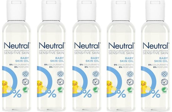 Neutral - Baby Huidolie - Gevoelige huid - Parfumvrij - 150 ml - Bulkverpakking - 5 stuks van Neutral
