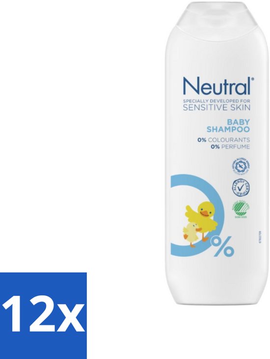 Neutral - Babyshampoo - Gevoelige huid - Parfumvrij - Zonder Kleurstoffen - 250 ml - Voordeelverpakking - 12 stuks van Neutral