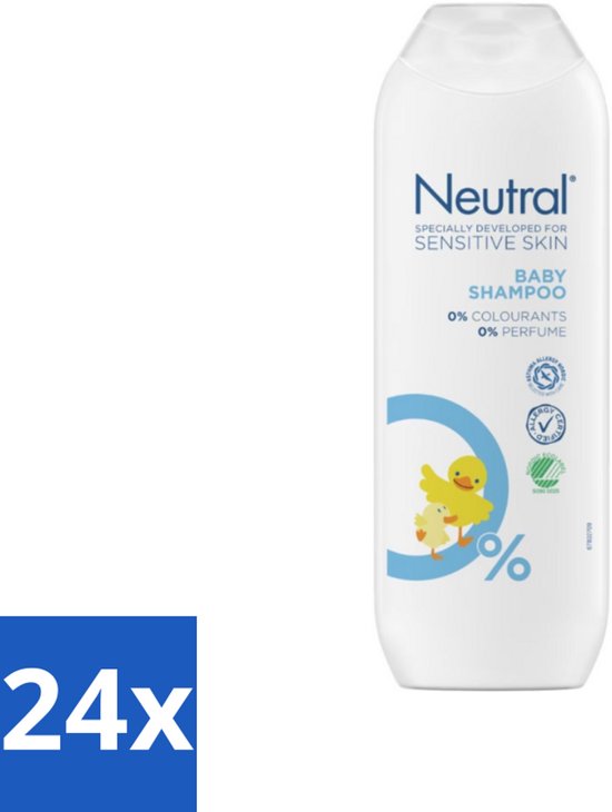 Neutral - Babyshampoo - Gevoelige huid - Parfumvrij - Zonder Kleurstoffen - 250 ml - Voordeelverpakking - 24 stuks van Neutral