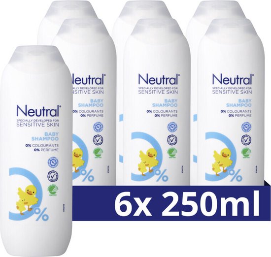 Neutral Babyshampoo - Parfumvrij - 6 x 250 ml - Voordeelverpakking van Neutral